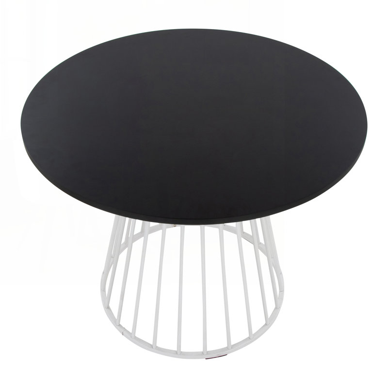 Table de salle à manger Canary Cosmo, Blanc, Noir