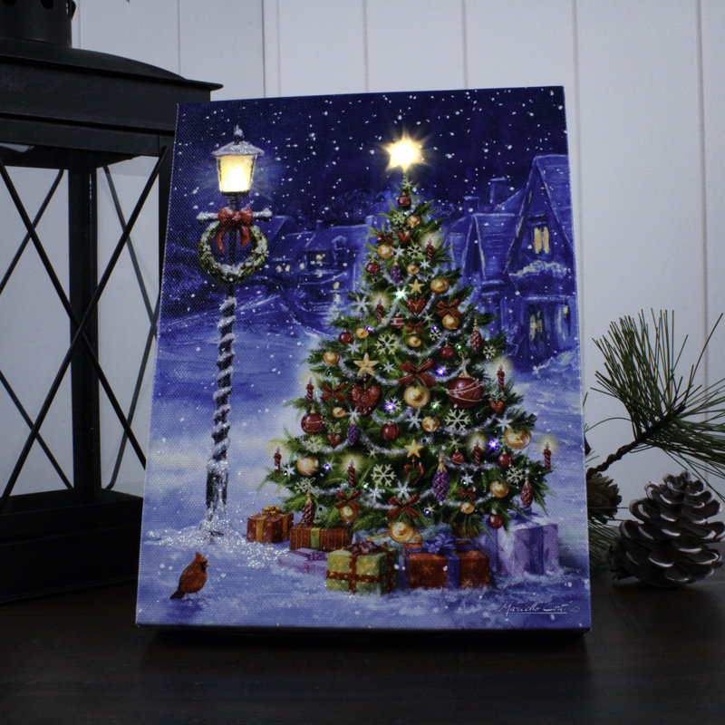 Festive Evening 8x6 Lighted Tabletop Canvas