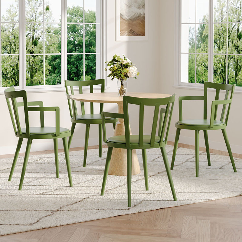 78cm H Upholstered Wing Back Armchair in Green