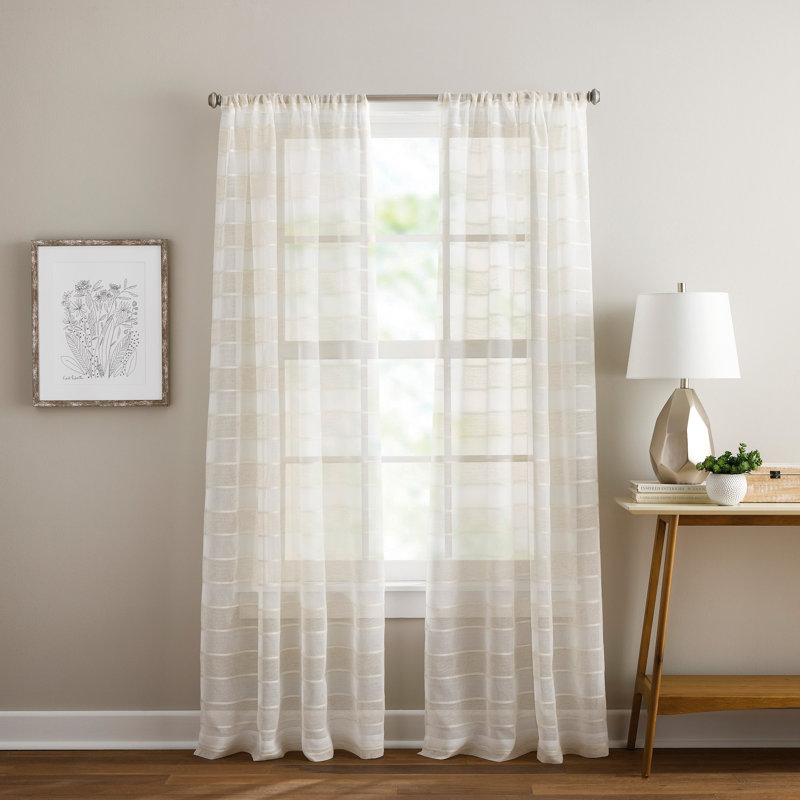 Paire de rideaux 50 x 84 Curtainworks Harbor (ensemble de 2), Crème, L 50 po x L 84 po