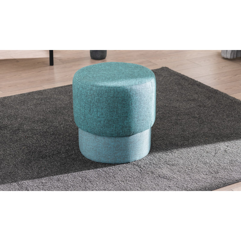 Repose-pieds Karolinka, Mélange de polyester bleu turquoise