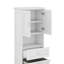 Grande armoire de salle de bain avec panier à linge, grand panier à linge inclinable et armoire de rangement supérieure,-1285586418