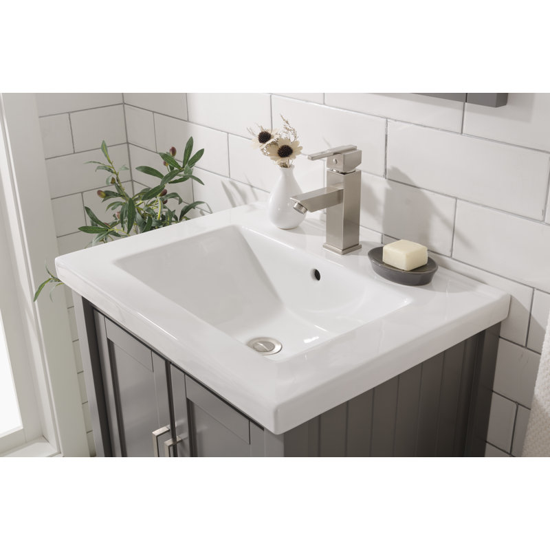 Ensemble de meuble-lavabo simple 24 po Groth, Gris