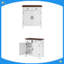 Buffet Farmhouse avec tiroir et tablette réglable, armoire de rangement rustique blanc et brun miel, buffet d'appoint de porte de grange pour cuisine