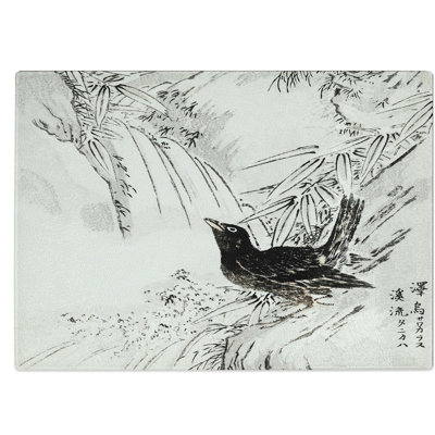 Tempered Glass Rook by the Stream by Numata Kashu Chopping Board