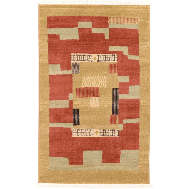 Tapis géométrique Abrigail, Rectangle 3 pi 3 po x 5 pi 3 po