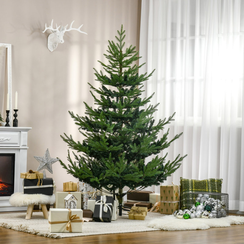 Artificial Christmas Tree, Pine Hinged Xmas Tree, 6'