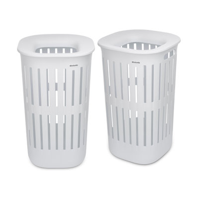 Brabantia Collect-It Laundry Hamper, 14.5 Gallon (55 Liter), Set of 2