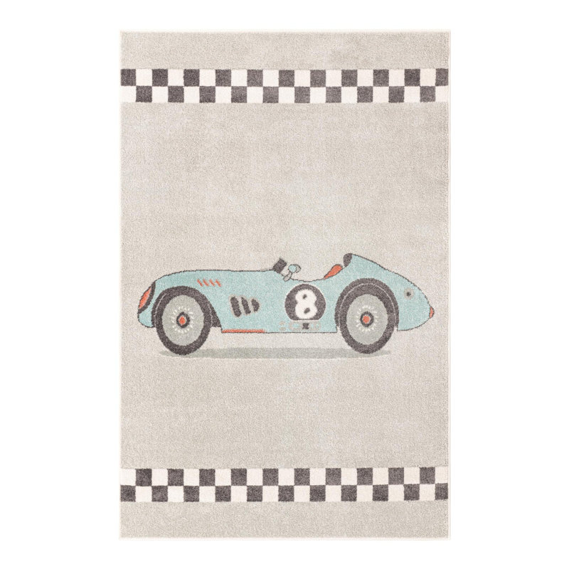 Whimsy Kids Polypropylene Plastic Rug, Rectangle 5'3" x 8'