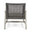 Chaise club en bois et osier