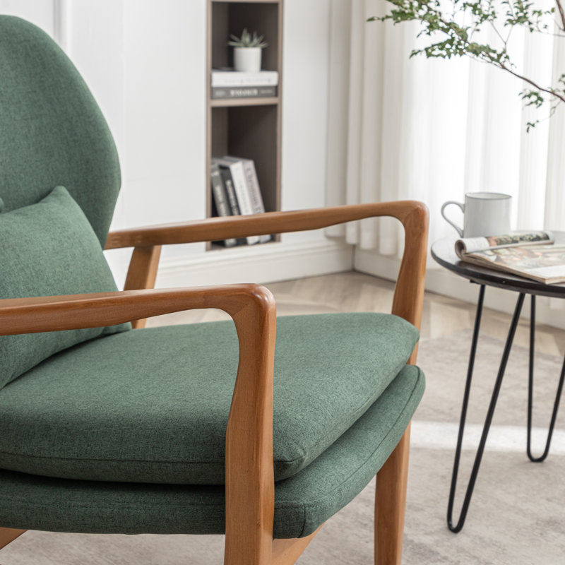 Méridienne avec repose-pieds 26 po Leifer, Polyester vert