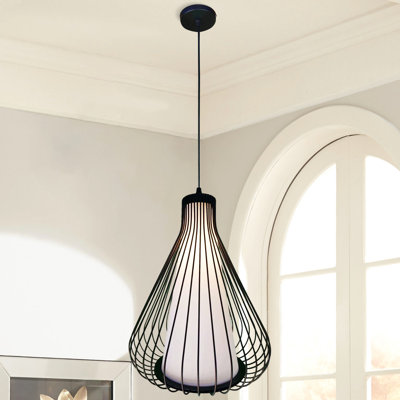 1 - Light 13" Nordic Iron Birdcage Pendant Light