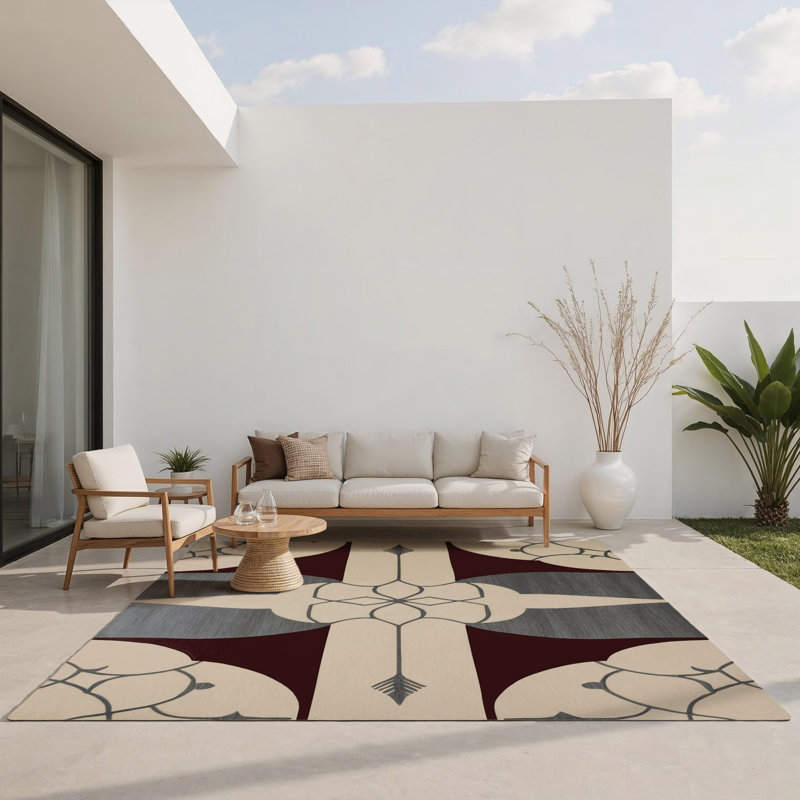 Pattern Reflection Indoor And Outdoor Area Rug, Rectangle 2' x 3'