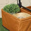 Outsunny 180L Festival Trolley on Wheels, Push Wagon Beach Cart Orange