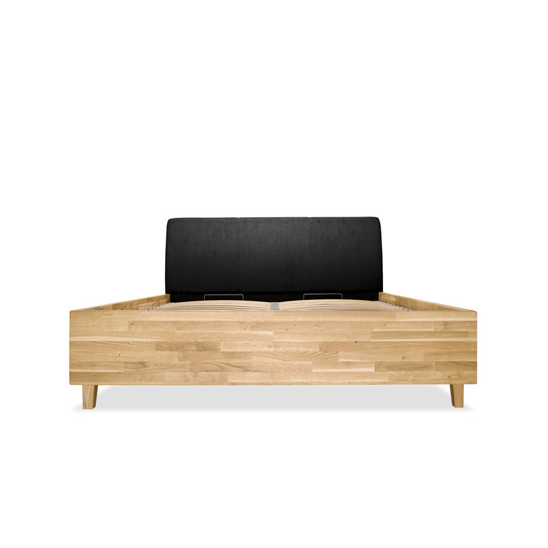 Bronte Upholstered Bed, Black, 180 x 200 cm