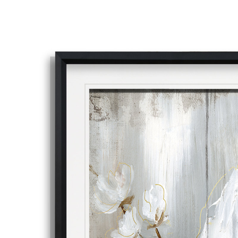 Été - reproduction d'art, H 17,5 po x l 17,5 po x P 1,5 po, Cadre noir