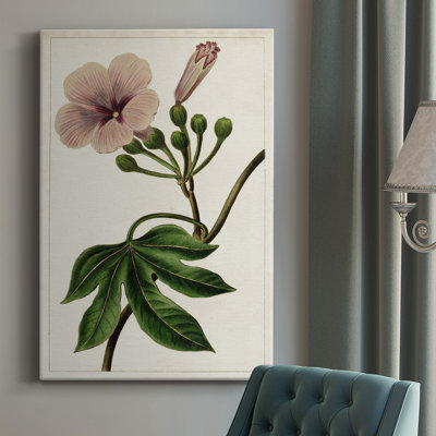 Mauve Botanicals I, toile tendue avec châssis de qualité supérieure - prête à être accrochée