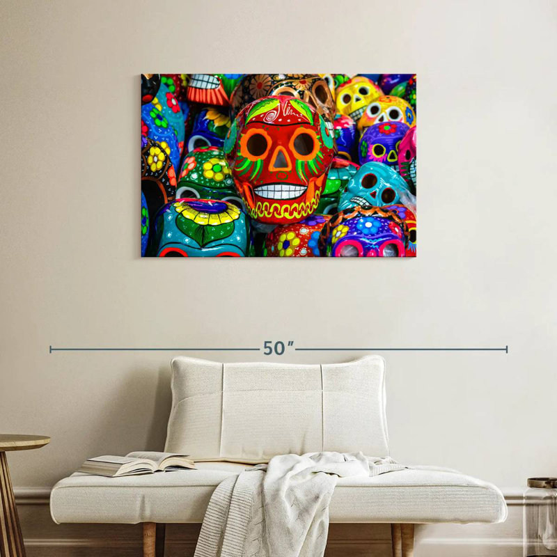 Calavera peint, H 24 po x l 36 po
