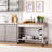 48'' Wide Stainless Steel Kitchen Rolling Cart Island with Solid Wood Top-901285185