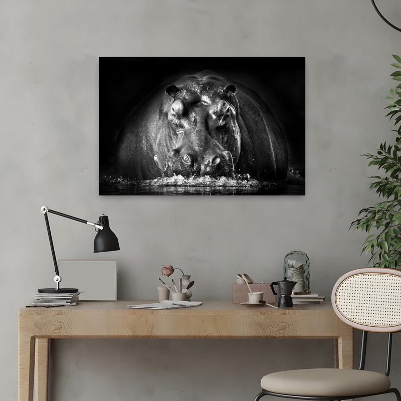 Art contemporain animal contemporain dramatique, H 16 po x l 24 po