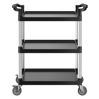 Heavy Duty Utility Cart 300 lbs Capacity 3-tier Service Cart with Wheels