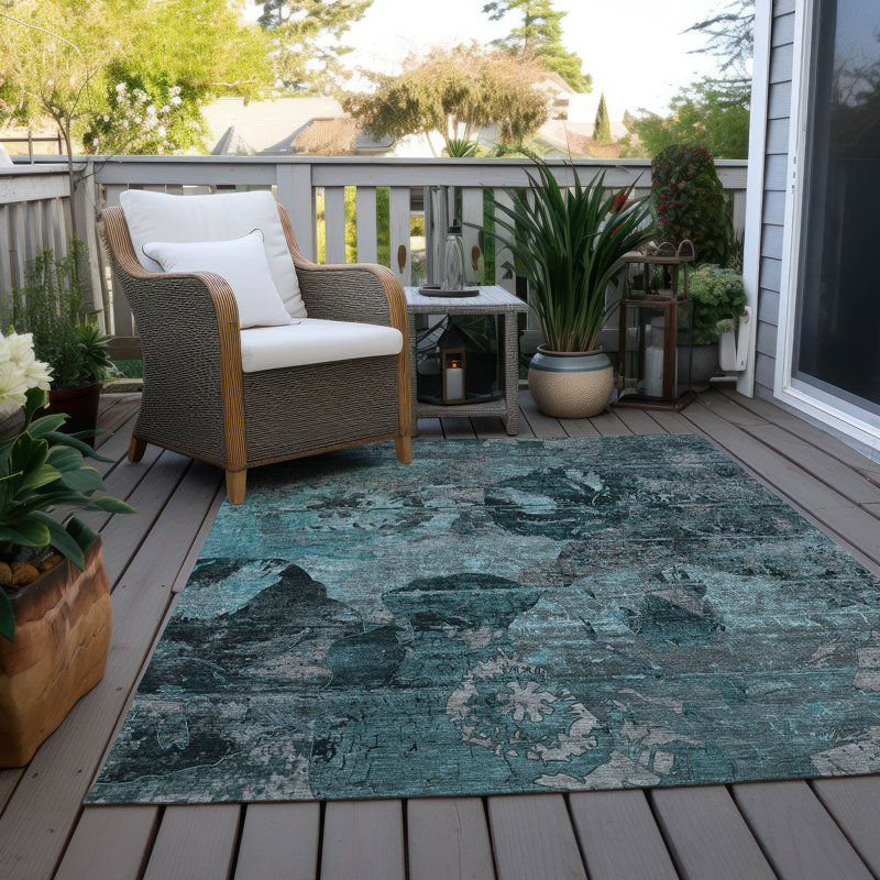 Julieta Abstract Indoor / Outdoor Rug, Rectangle 9' x 12'