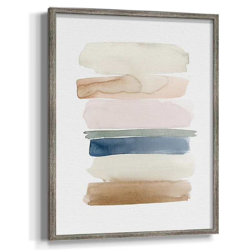 Reproduction encadrée «Faint Swatches I» - bois massif, H 15 po x l 12 po