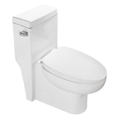 Modern Ceramic Toilet - Comfortable Seat, Advanced Flushing System One Piece Skirted Design For Easy Cleaning, Quiet