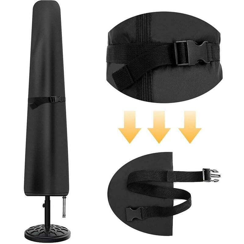 Housse noire pour parasol de patio