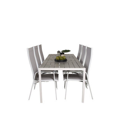 Alberte 6 - Person Patio Dining Set with Rectangular Table