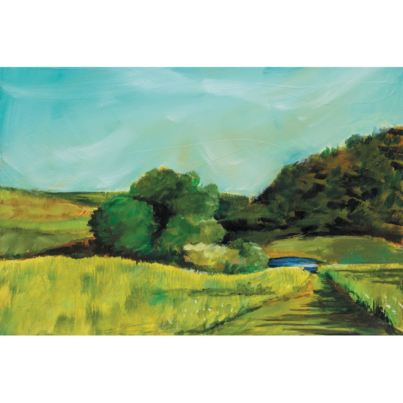 Vue de Rock Hill - peinture, H 12 po x l 18 po, Toile tendue