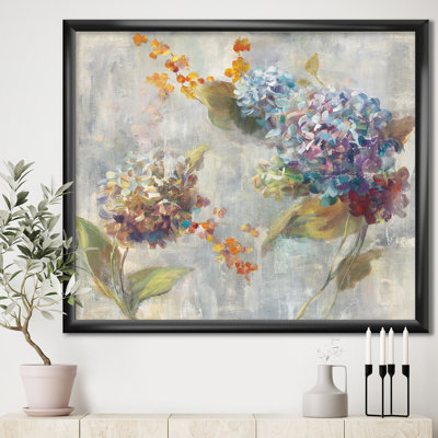 Automne hortensia - reproduction de cadre photo sur toile