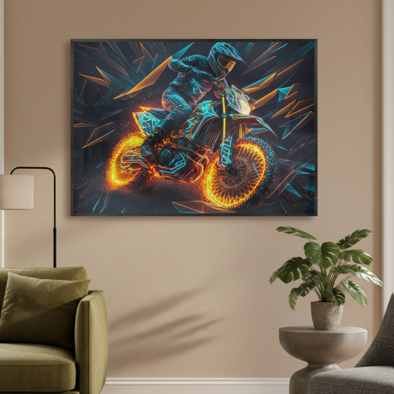 Single Picture Frame LED Illuminated Wall Art Wall Art on Glass / Aluminium, 61 cm H x 85 cm W