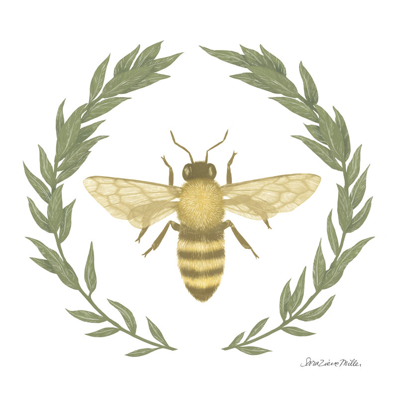 Happy To Bee Home I Yellow by Sara Zieve Miller - Wrapped Canvas Painting, 51cm H x 51cm W