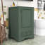 Meuble-lavabo moderne avec lavabo en céramique, tablette réglable en U et tiroir de rangement-75295209