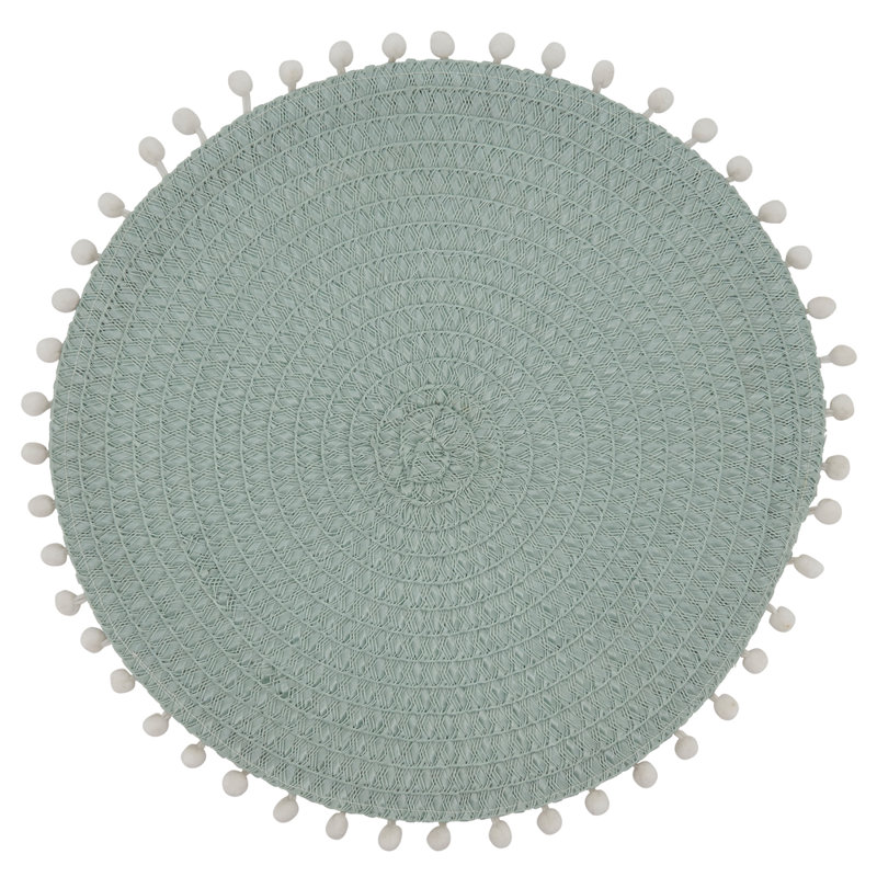 Napperon Mint Modern Pom Pom, Menthe