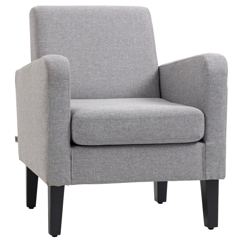 Upholstered Side Chair, Grey