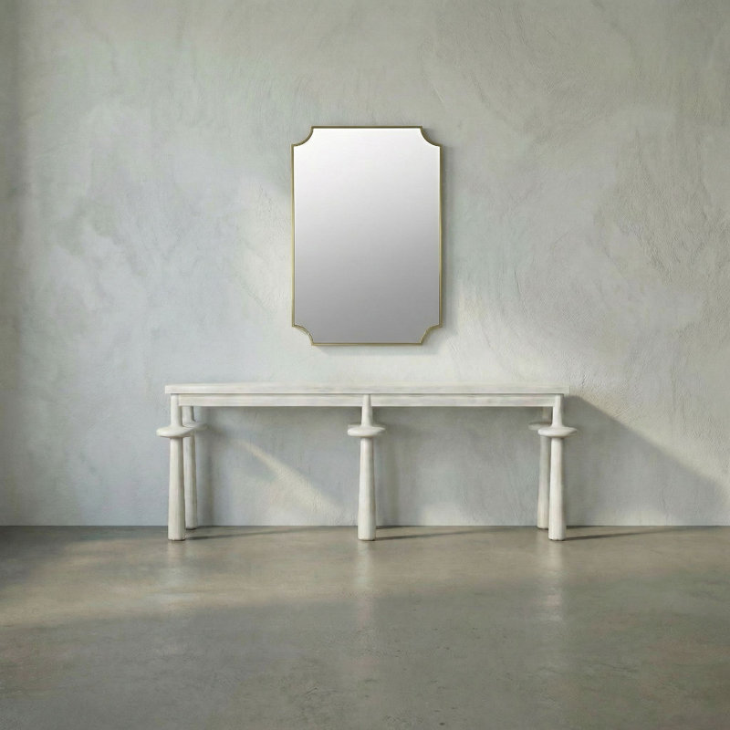 Convexed Flat Metal Wall Mirror