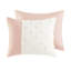 Housse de couette 3 pièces, double / grand, rose, envers en microfibre, certification, lavable à la machine, 4 attaches de coin, conception de la peau intérieure, étiqueté, attaches
