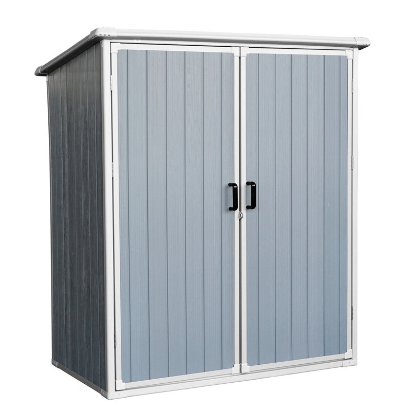 5x3ft Outdoor Waterproof Storage Shed - Resin Cabinet For Bikes & Accessories , Lockable, Spacious With Lockable Door Gear, Bikes, Patio Decor