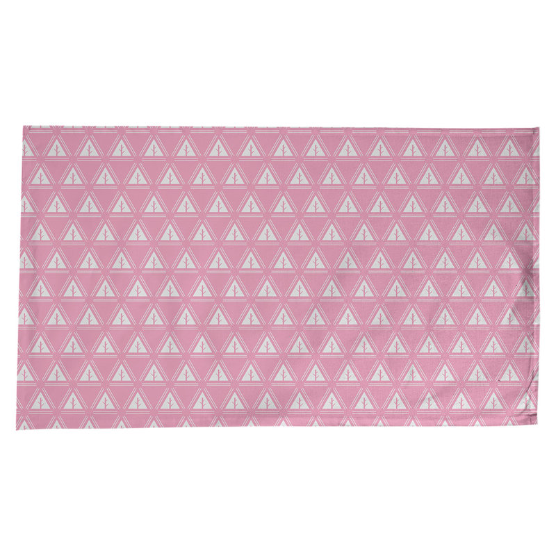 Nappe d’arbre minimaliste classique Barbra, Rose / blanc