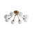 8 - Light Glass Globe Sputnik Semi Flush Mount