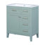 Meuble-lavabo de 30 pouces avec lavabo, armoire verte, tiroirs spacieux, panneau de fibres à densité moyenne durable et structure solide-126233192