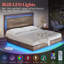 Grand lit flottant avec lumière DEL Tryston, gris-1720832472-1720832465