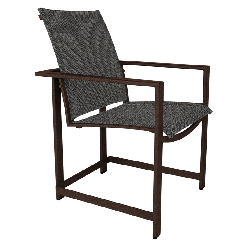 Studio Outdoor Dining Armchair, Logan Graphite, Copper Creek