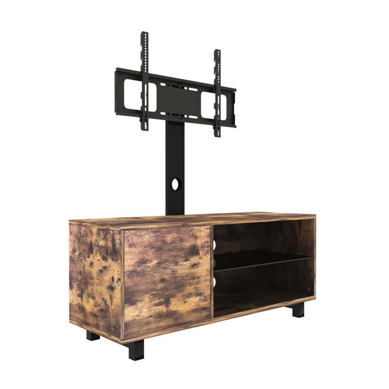 65in Tv Stand In Rustic Appearance, And Iron, Functional Storage Area Cabinet Style, Stable Base, Versatile For Media