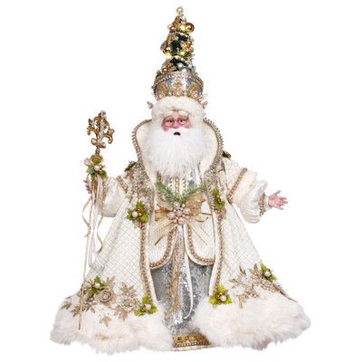White Christmas Santa - 30 Inches