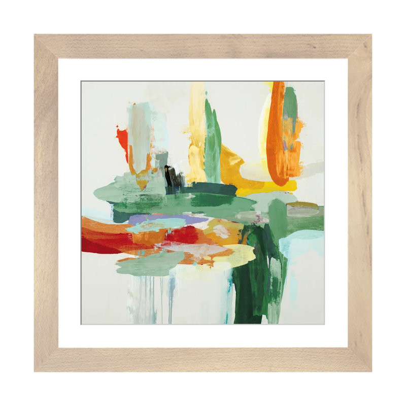 Synergy II - Orange, Cadre de coin ouvert en bois naturel, H 16 po x l 16 po