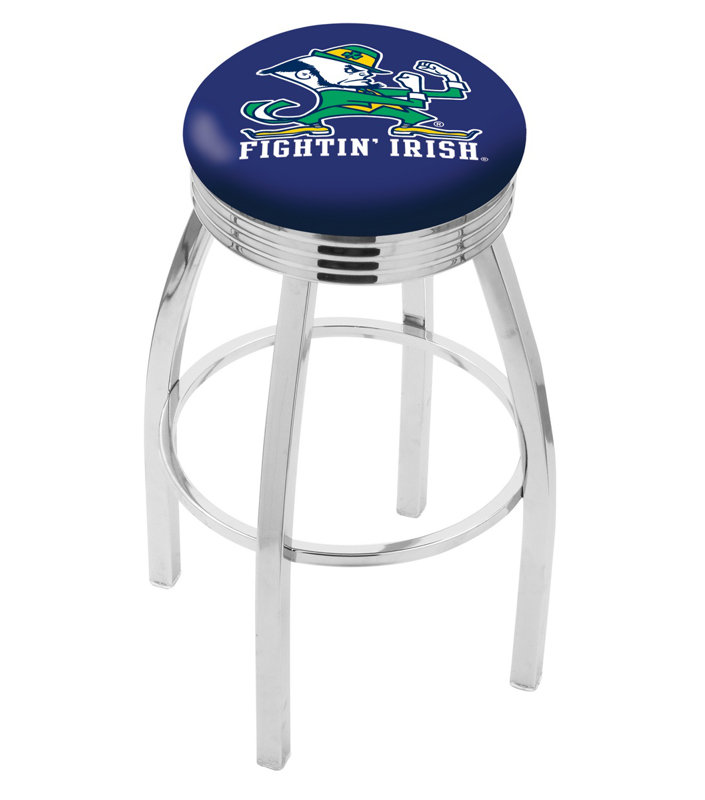 Tabouret de bar pivotant de 25 po NCAA, Notre Dame - "Leprechaun"