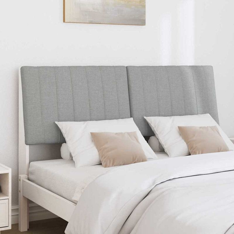 Solid Wood Headboard, EU Double - 140 x 200 cm, White, Light Grey